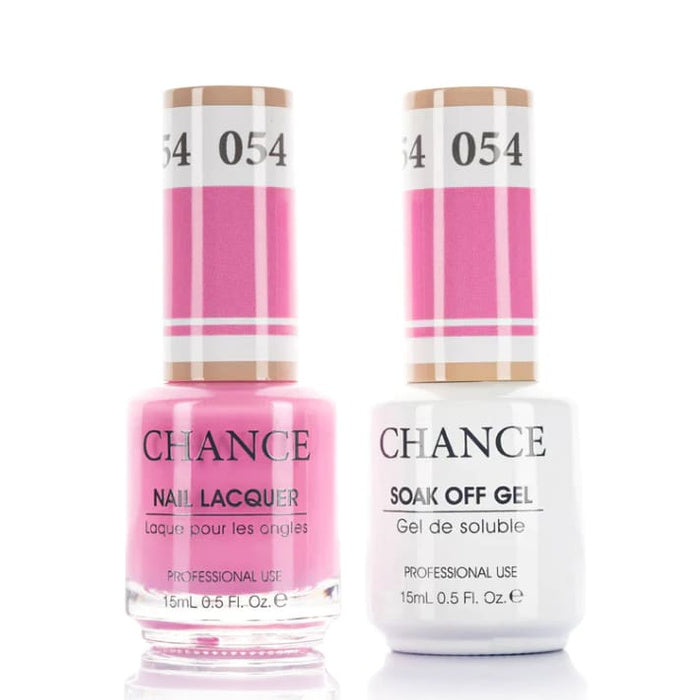 Chance Gel &amp; Lacquer Duo 054, pink crème, soak-off gel polish and matching nail lacquer, 0.5 oz each