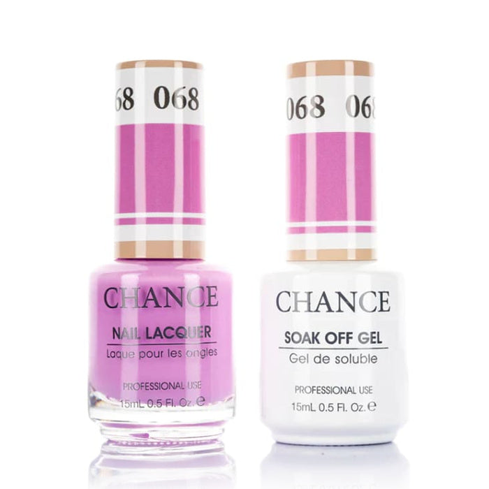 Chance Gel &amp; Lacquer Duo 068, pink crème, soak-off gel polish and matching nail lacquer, 0.5 oz each