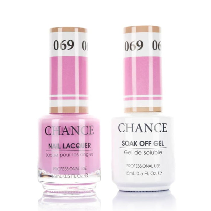 Chance Gel &amp; Lacquer Duo 069, pink crème, soak-off gel polish and matching nail lacquer, 0.5 oz each