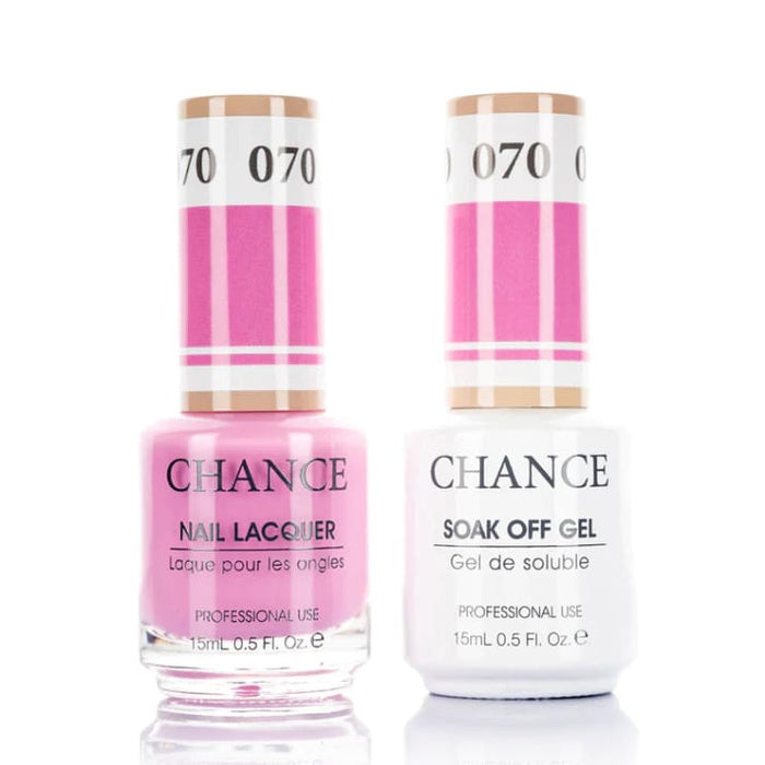 Chance Gel &amp; Lacquer Duo 070, pink crème, soak-off gel polish and matching nail lacquer, 0.5 oz each