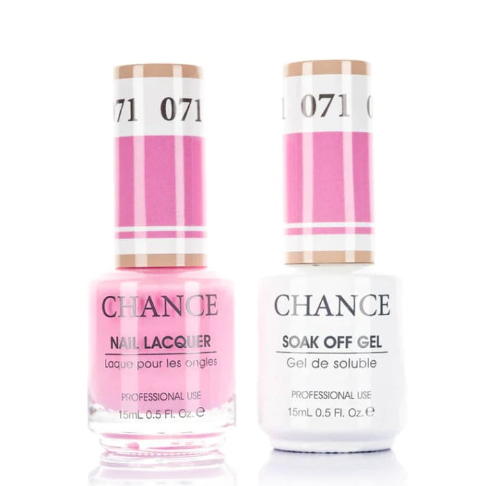 Chance Gel &amp; Lacquer Duo 071, pink crème, soak-off gel polish and matching nail lacquer, 0.5 oz each