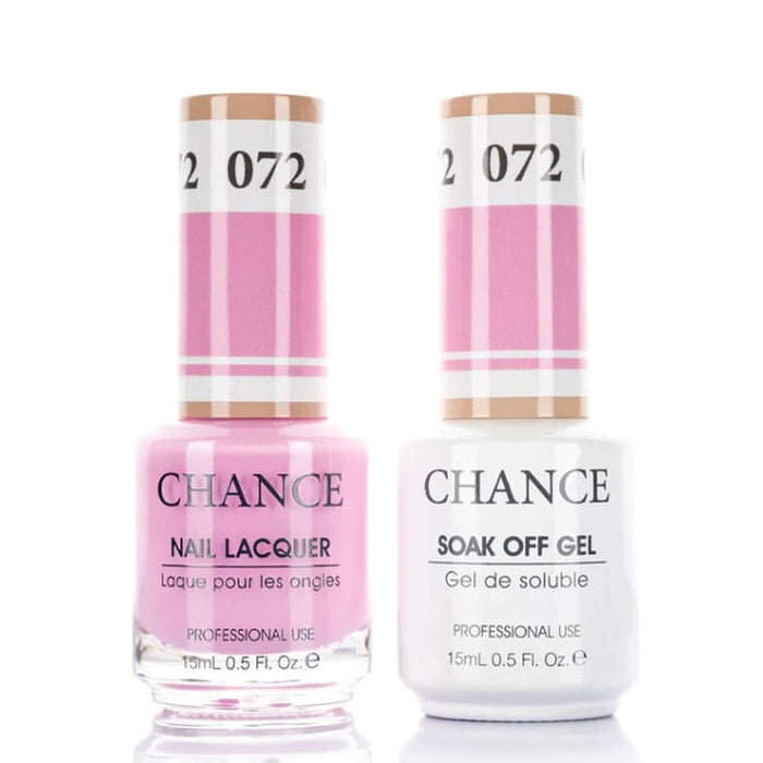 Chance Gel &amp; Lacquer Duo 072, pink crème, soak-off gel polish and matching nail lacquer, 0.5 oz each
