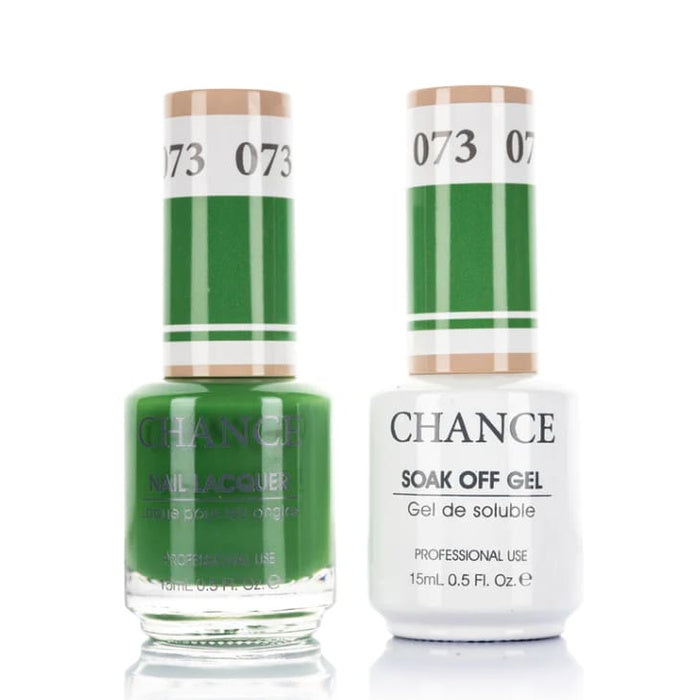 Chance Gel &amp; Lacquer Duo 073, green crème, soak-off gel polish and matching nail lacquer, 0.5 oz each