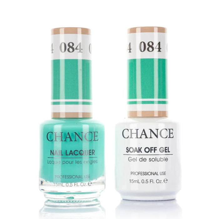 Chance Gel &amp; Lacquer Duo 084, green crème, soak-off gel polish and matching nail lacquer, 0.5 oz each
