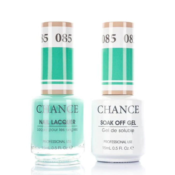 Chance Gel &amp; Lacquer Duo 085, green crème, soak-off gel polish and matching nail lacquer, 0.5 oz each