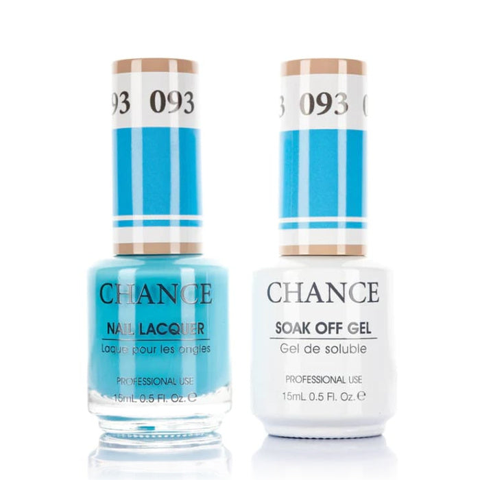 Chance Gel &amp; Lacquer Duo 093, blue crème, soak-off gel polish and matching nail lacquer, 0.5 oz each