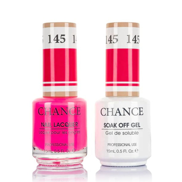Chance Gel &amp; Lacquer Duo 145, pink crème, soak-off gel polish and matching nail lacquer, 0.5 oz each