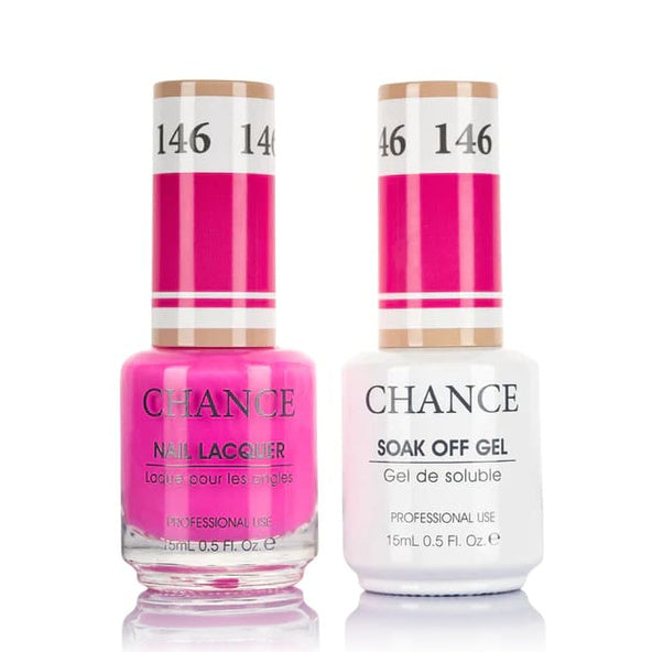 Chance Gel &amp; Lacquer Duo 146, pink crème, soak-off gel polish and matching nail lacquer, 0.5 oz each