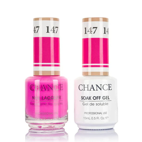 Chance Gel &amp; Lacquer Duo 147, pink crème, soak-off gel polish and matching nail lacquer, 0.5 oz each