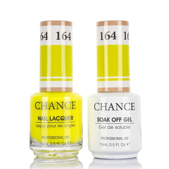 Chance Gel &amp; Lacquer Duo 164, yellow crème, soak-off gel polish and matching nail lacquer, 0.5 oz each