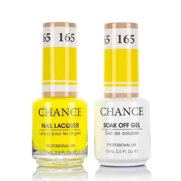 Chance Gel &amp; Lacquer Duo 165, yellow crème, soak-off gel polish and matching nail lacquer, 0.5 oz each