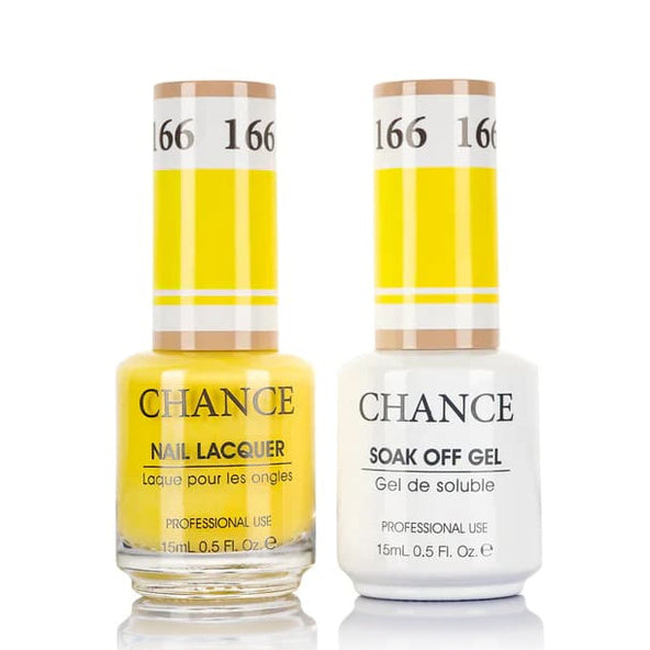 Chance Gel &amp; Lacquer Duo 166, yellow crème, soak-off gel polish and matching nail lacquer, 0.5 oz each