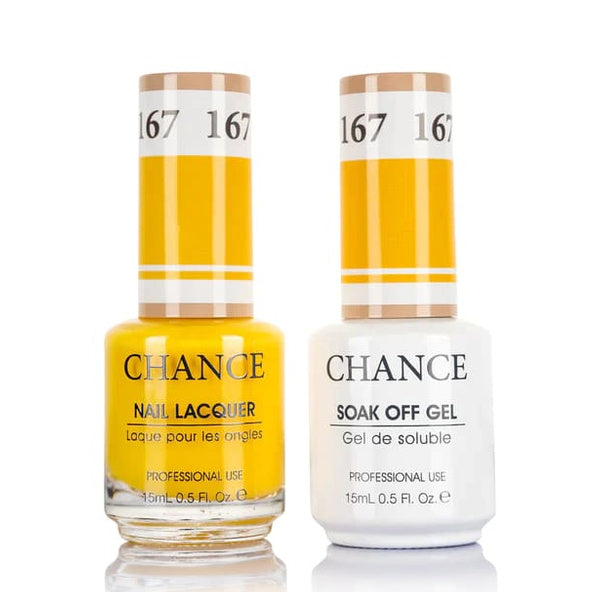 Chance Gel &amp; Lacquer Duo 167, yellow crème, soak-off gel polish and matching nail lacquer, 0.5 oz each