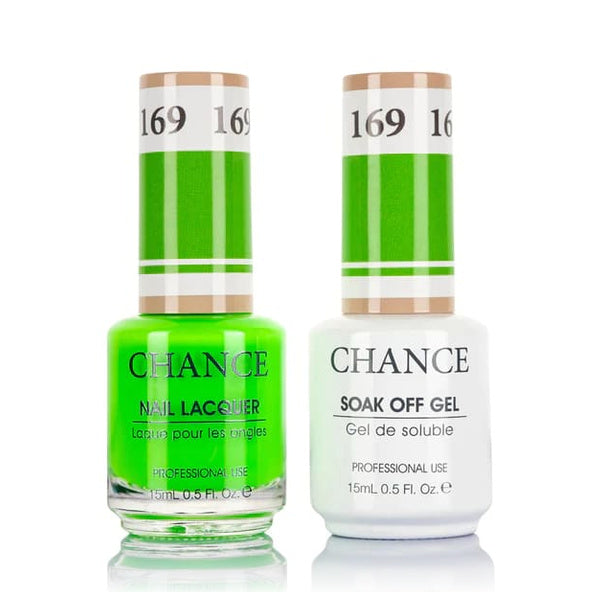 Chance Gel &amp; Lacquer Duo 169, green crème, soak-off gel polish and matching nail lacquer, 0.5 oz each
