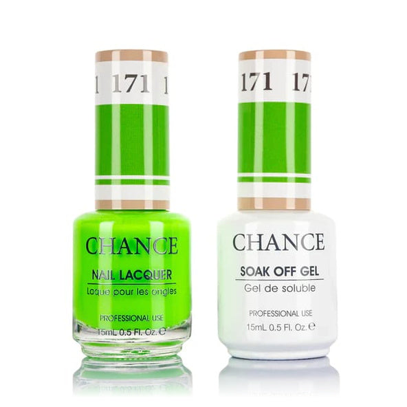 Chance Gel &amp; Lacquer Duo 171, green crème, soak-off gel polish and matching nail lacquer, 0.5 oz each