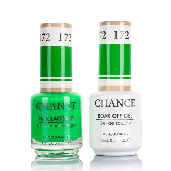 Chance Gel &amp; Lacquer Duo 172, green crème, soak-off gel polish and matching nail lacquer, 0.5 oz each