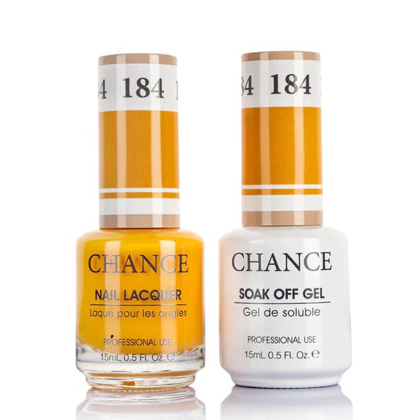 Chance Gel &amp; Lacquer Duo 184, yellow crème, soak-off gel polish and matching nail lacquer, 0.5 oz each