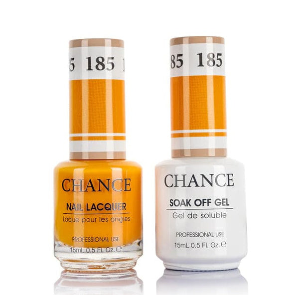 Chance Gel &amp; Lacquer Duo 185, coral orange crème, soak-off gel polish and matching nail lacquer, 0.5 oz each