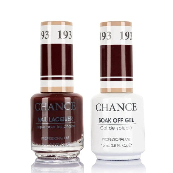 Chance Gel &amp; Lacquer Duo 193, brown crème, soak-off gel polish and matching nail lacquer, 0.5 oz each