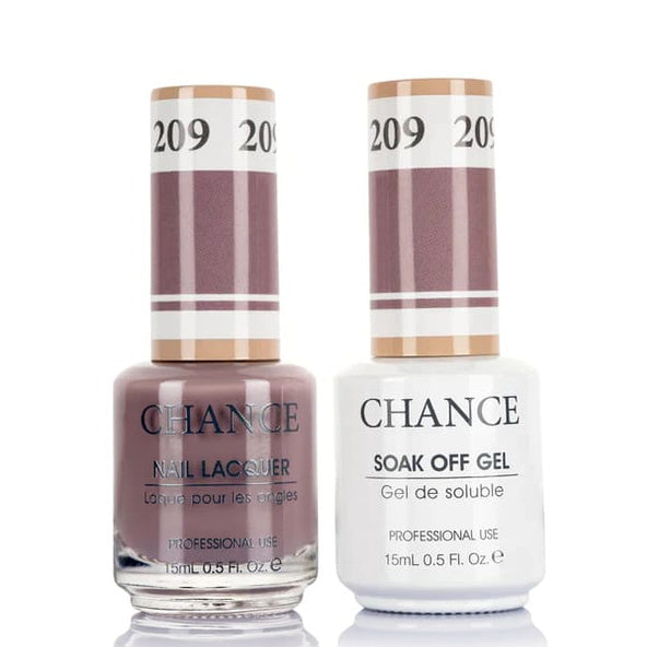 Chance Gel &amp; Lacquer Duo 209, pink crème, soak-off gel polish and matching nail lacquer, 0.5 oz each
