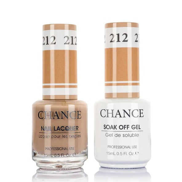 Chance Gel &amp; Lacquer Duo 212, nude crème, soak-off gel polish and matching nail lacquer, 0.5 oz each