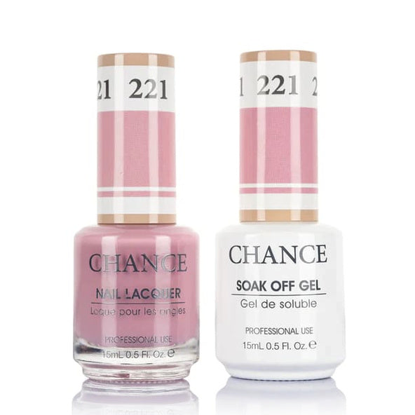 Chance Gel &amp; Lacquer Duo 221, pink crème, soak-off gel polish and matching nail lacquer, 0.5 oz each