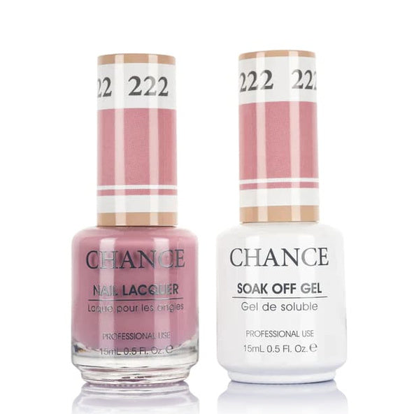 Chance Gel &amp; Lacquer Duo 222, pink crème, soak-off gel polish and matching nail lacquer, 0.5 oz each
