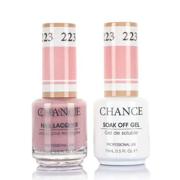 Chance Gel &amp; Lacquer Duo 223, pink crème, soak-off gel polish and matching nail lacquer, 0.5 oz each