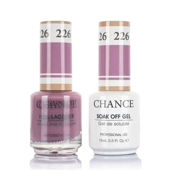 Chance Gel &amp; Lacquer Duo 226, pink crème, soak-off gel polish and matching nail lacquer, 0.5 oz each