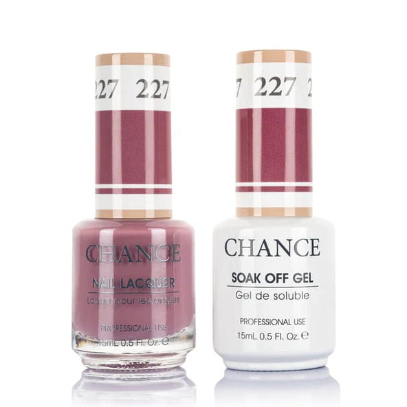 Chance Gel &amp; Lacquer Duo 227, pink crème, soak-off gel polish and matching nail lacquer, 0.5 oz each