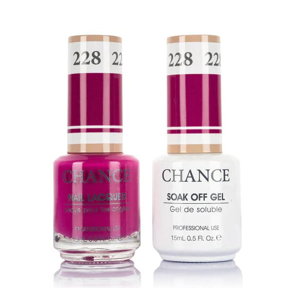 Chance Gel &amp; Lacquer Duo 228, pink crème, soak-off gel polish and matching nail lacquer, 0.5 oz each