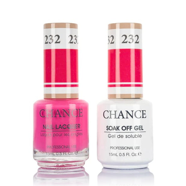 Chance Gel &amp; Lacquer Duo 232, pink crème, soak-off gel polish and matching nail lacquer, 0.5 oz each