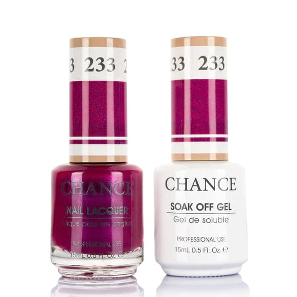 Chance Gel &amp; Lacquer Duo 233, pink crème, soak-off gel polish and matching nail lacquer, 0.5 oz each