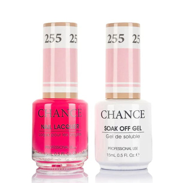 Chance Gel &amp; Lacquer Duo 255, pink crème, soak-off gel polish and matching nail lacquer, 0.5 oz each