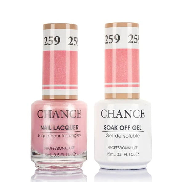 Chance Gel &amp; Lacquer Duo 259, pink crème, soak-off gel polish and matching nail lacquer, 0.5 oz each