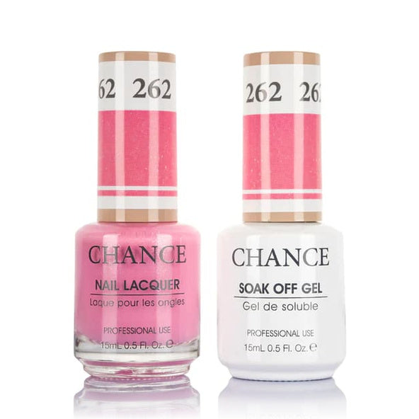 Chance Gel &amp; Lacquer Duo 262, pink crème, soak-off gel polish and matching nail lacquer, 0.5 oz each