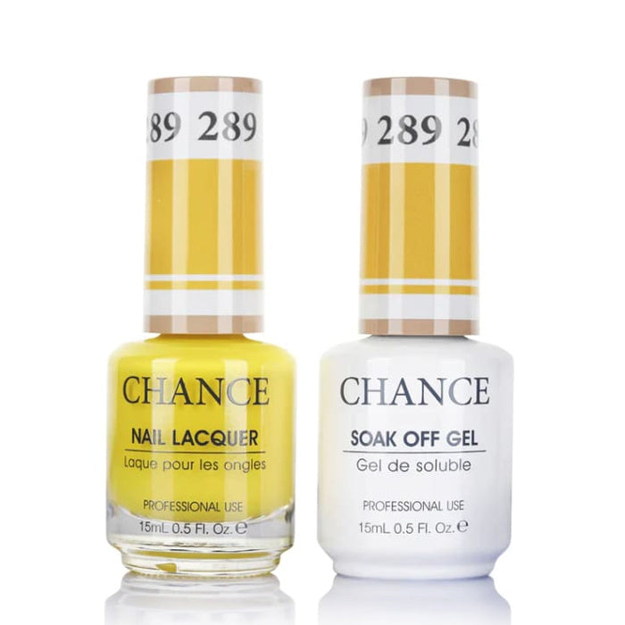 Chance Gel &amp; Lacquer Duo 289, yellow crème, soak-off gel polish and matching nail lacquer, 0.5 oz each