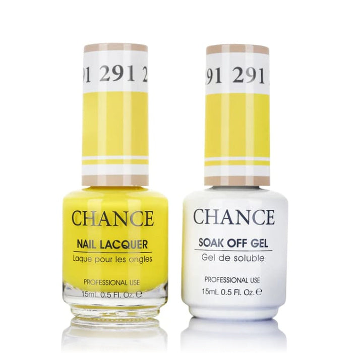 Chance Gel &amp; Lacquer Duo 291, yellow crème, soak-off gel polish and matching nail lacquer, 0.5 oz each