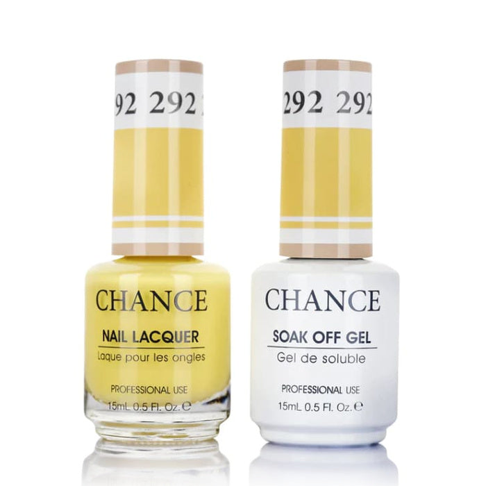 Chance Gel &amp; Lacquer Duo 292, yellow crème, soak-off gel polish and matching nail lacquer, 0.5 oz each