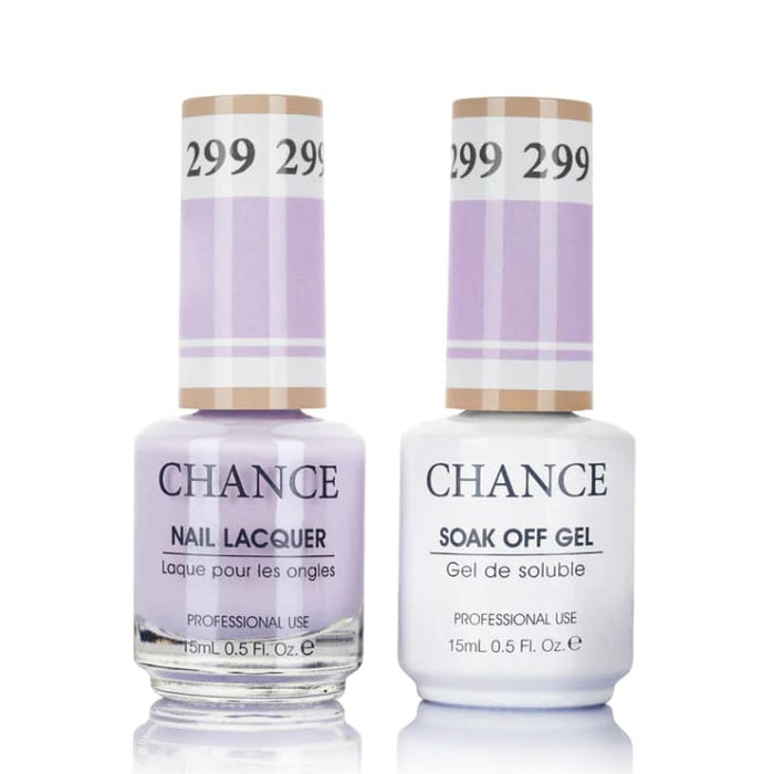 Chance Gel &amp; Lacquer Duo 299, purple crème, soak-off gel polish and matching nail lacquer, 0.5 oz each