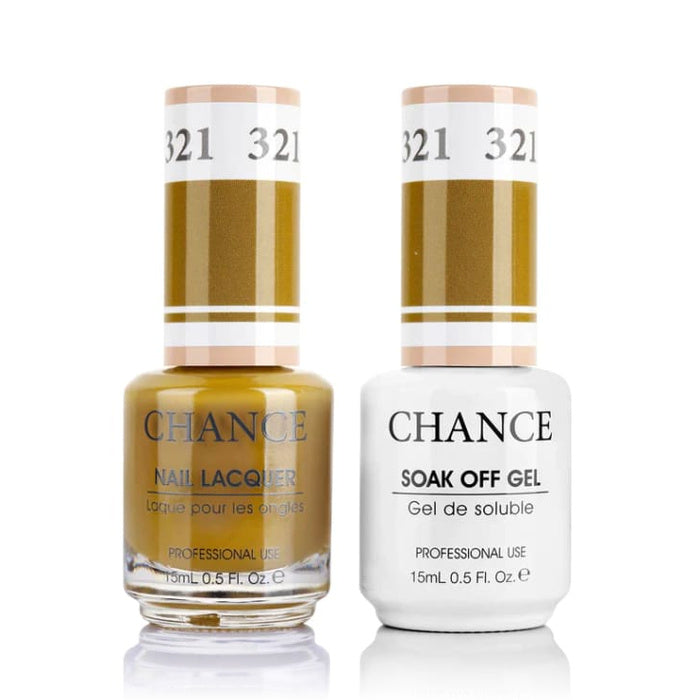 Chance Gel &amp; Lacquer Duo 321, yellow crème, soak-off gel polish and matching nail lacquer, 0.5 oz each
