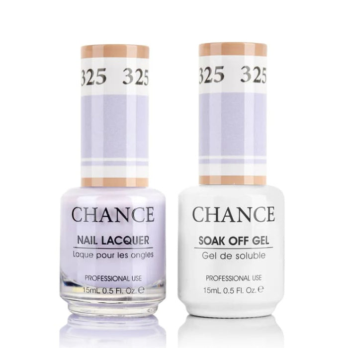 Chance Gel &amp; Lacquer Duo 325, purple crème, soak-off gel polish and matching nail lacquer, 0.5 oz each