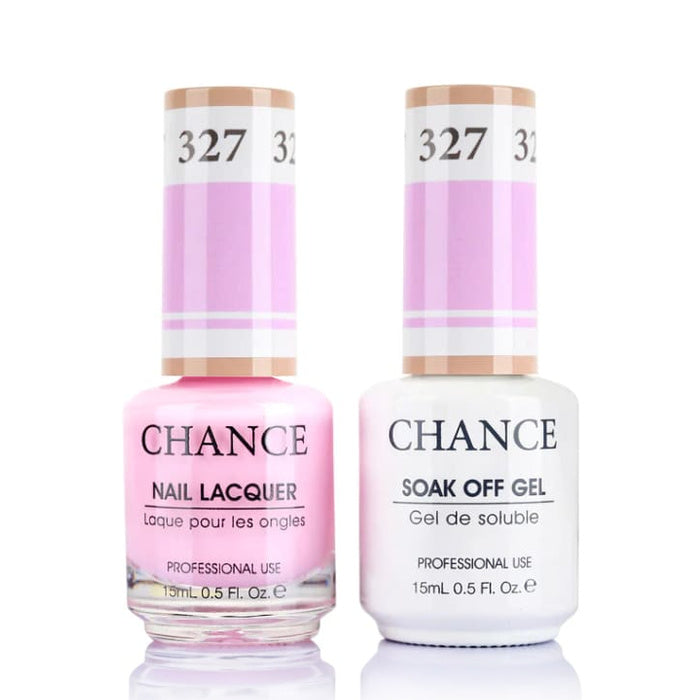 Chance Gel &amp; Lacquer Duo 327, pink crème, soak-off gel polish and matching nail lacquer, 0.5 oz each