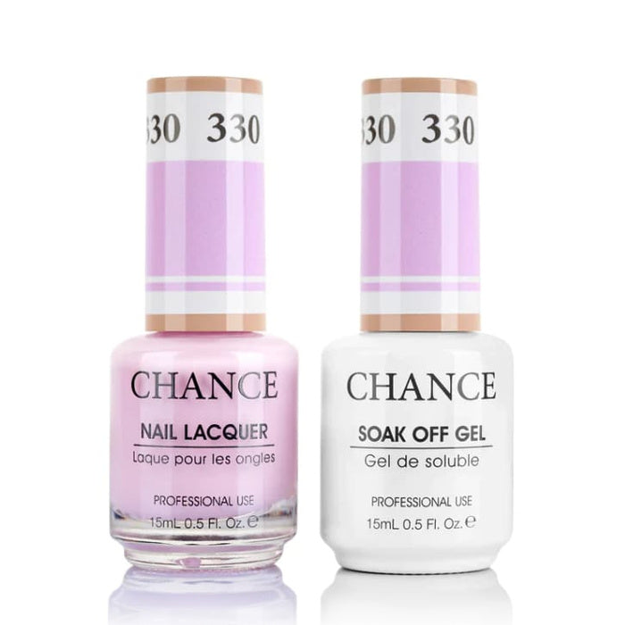 Chance Gel &amp; Lacquer Duo 330, purple crème, soak-off gel polish and matching nail lacquer, 0.5 oz each
