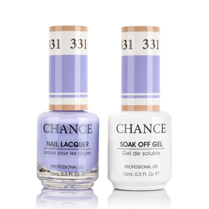 Chance Gel &amp; Lacquer Duo 331, purple crème, soak-off gel polish and matching nail lacquer, 0.5 oz each