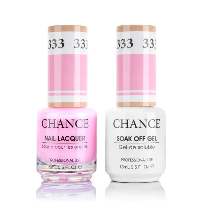 Chance Gel &amp; Lacquer Duo 333, pink crème, soak-off gel polish and matching nail lacquer, 0.5 oz each