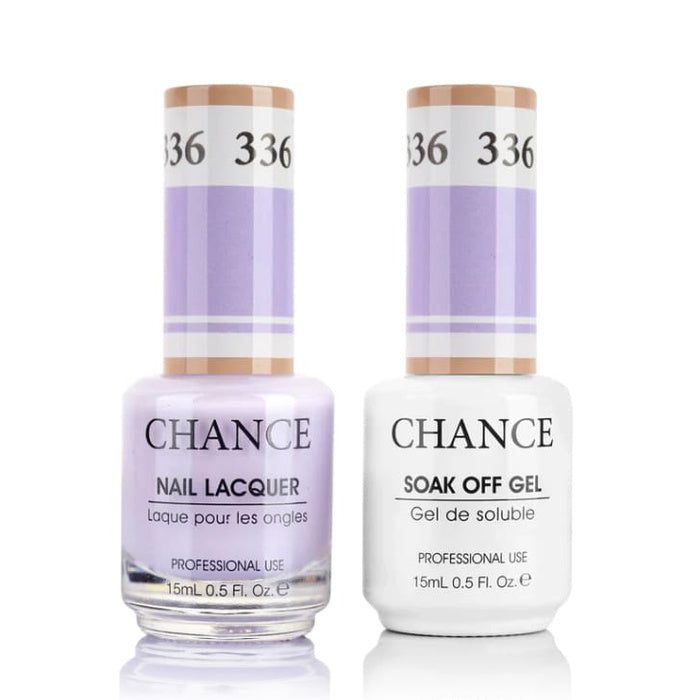 Chance Gel &amp; Lacquer Duo 336, purple crème, soak-off gel polish and matching nail lacquer, 0.5 oz each