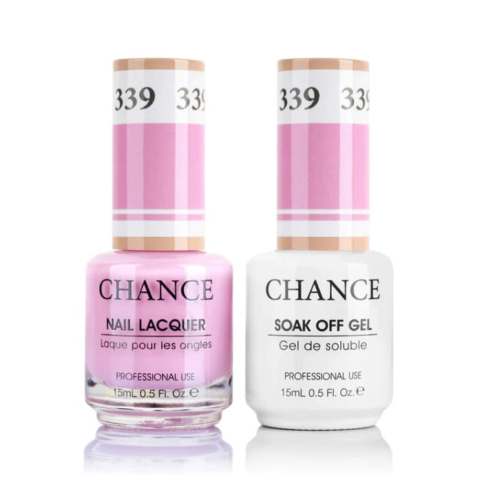 Chance Gel &amp; Lacquer Duo 339, pink crème, soak-off gel polish and matching nail lacquer, 0.5 oz each
