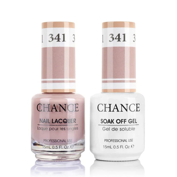 Chance Gel &amp; Lacquer Duo 341, nude crème, soak-off gel polish and matching nail lacquer, 0.5 oz each