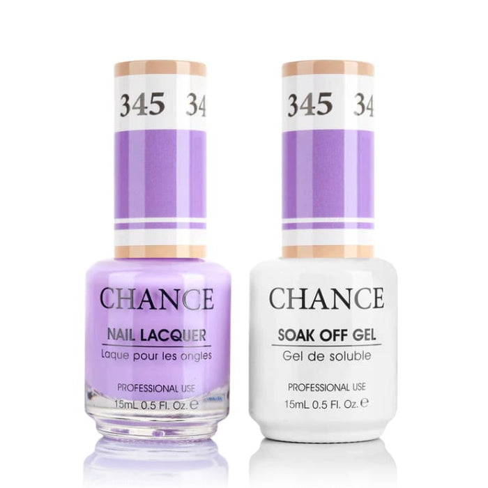 Chance Gel &amp; Lacquer Duo 345, purple crème, soak-off gel polish and matching nail lacquer, 0.5 oz each